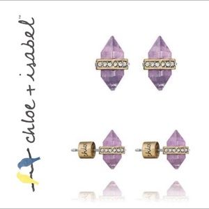 Chloe + Isabel Medina Amethyst earrings